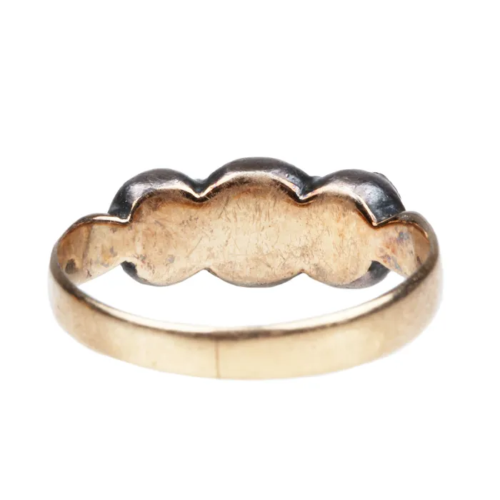 Bell Bird Antiques Rings Georgian Three Stone Diamond Ring