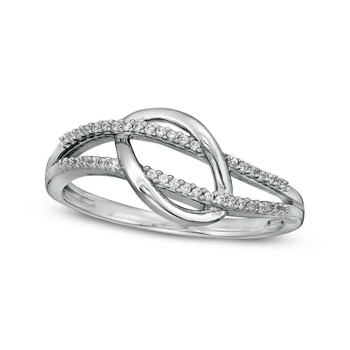 010 CT TW Natural Diamond Split Shank Oval Ring in Sterling Silver Goldia Rings 010 CT TW Natural Diamond Split Shank Oval Ring in Sterling Silver Goldia Rings