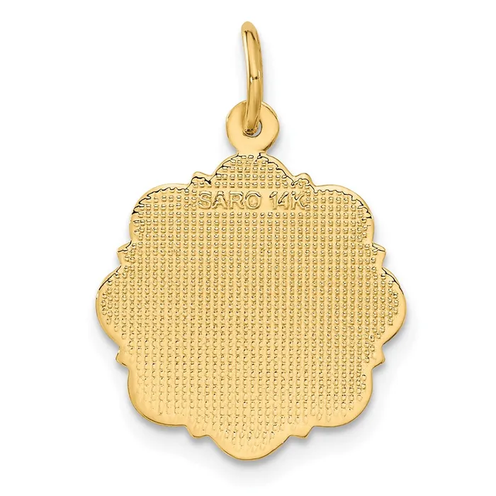 Charm Necklaces Goldia 14k Yellow Gold RN Registered Nurse Disc Charm