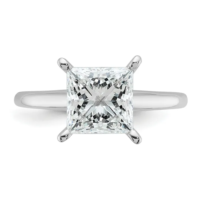 Goldia Rings 14k White Gold 2 12 Ct Certified Lab Grown Diamond VSSI G Princess Solitare Engagement Ring