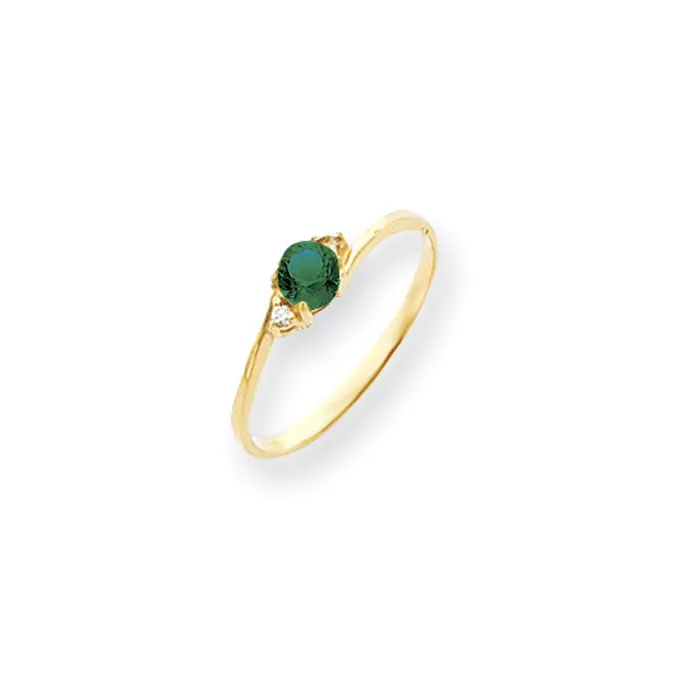 Rings 14k Yellow Gold 4mm Mount St Helens A Diamond ring Goldia