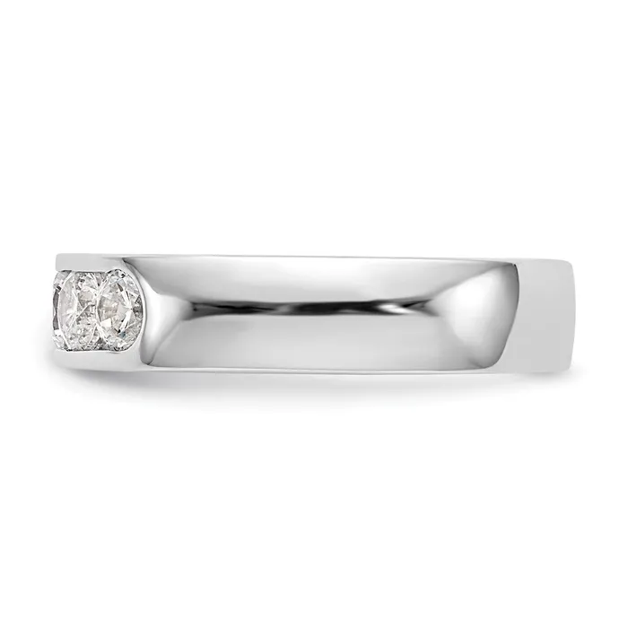 Rings Goldia 14k White Gold 5Stone 1 carat Round Diamond Complete Channel Band