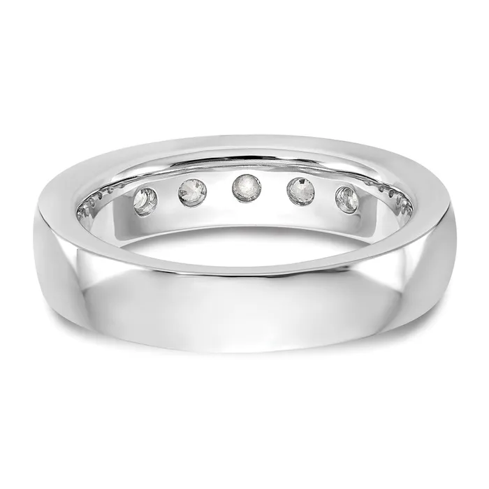 Rings Goldia 14k White Gold 5Stone 1 carat Round Diamond Complete Channel Band