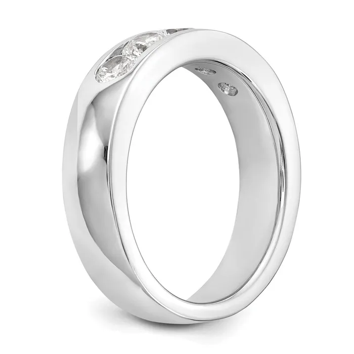 Rings Goldia 14k White Gold 5Stone 1 carat Round Diamond Complete Channel Band