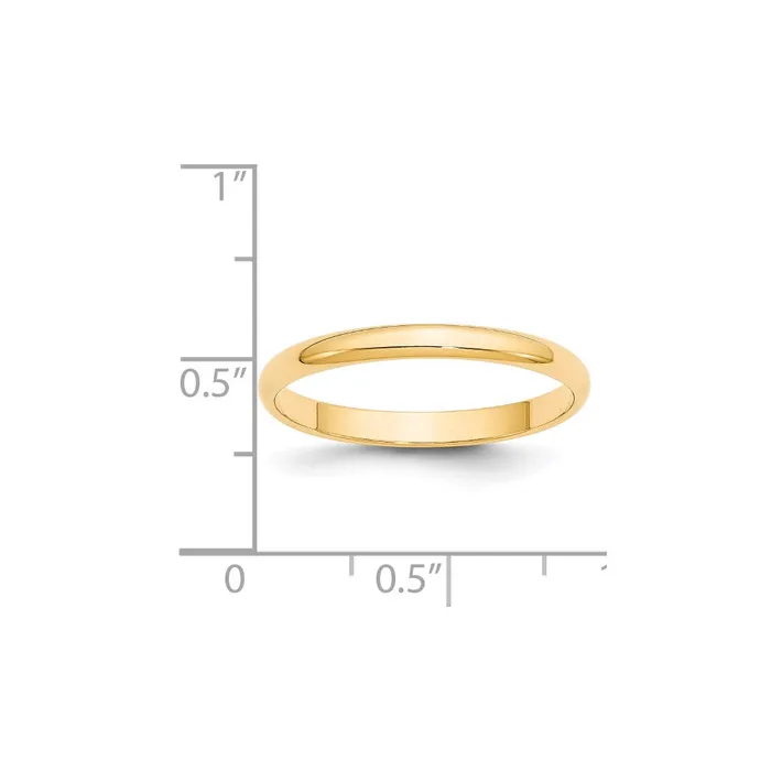 Rings Goldia Solid 14K Yellow Gold 25mm Light Weight Half Round MensWomens Wedding Band Ring Size 10 Rings Goldia Solid 14K Yellow Gold 25mm Light Weight Half Round MensWomens Wedding Band Ring Size 10