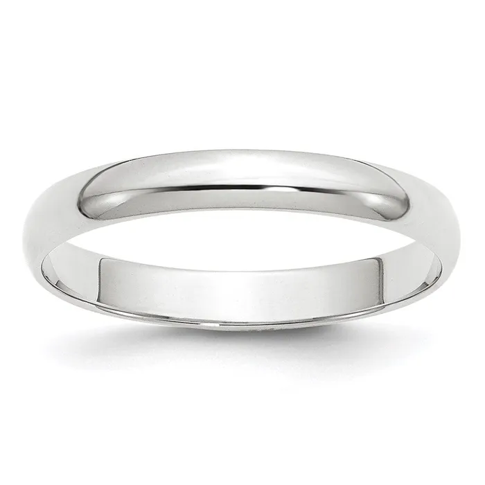Rings Solid 10K White Gold 3mm Light Weight Half Round MensWomens Wedding Band Ring Size 10 Goldia Rings Solid 10K White Gold 3mm Light Weight Half Round MensWomens Wedding Band Ring Size 10 Goldia
