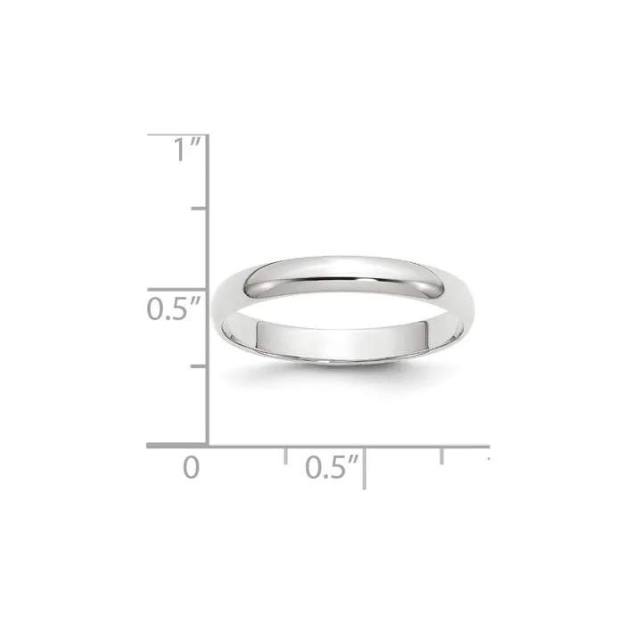 Rings Solid 10K White Gold 3mm Light Weight Half Round MensWomens Wedding Band Ring Size 10 Goldia Rings Solid 10K White Gold 3mm Light Weight Half Round MensWomens Wedding Band Ring Size 10 Goldia