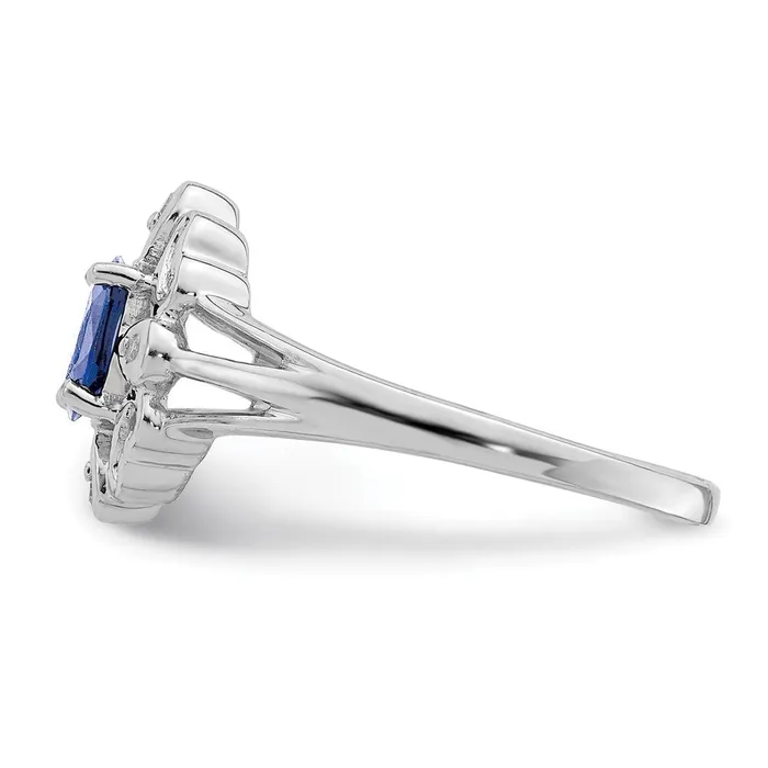Rings Sterling Silver Rhodium Plated Diamond u0026 Tanzanite Oval Ring Goldia