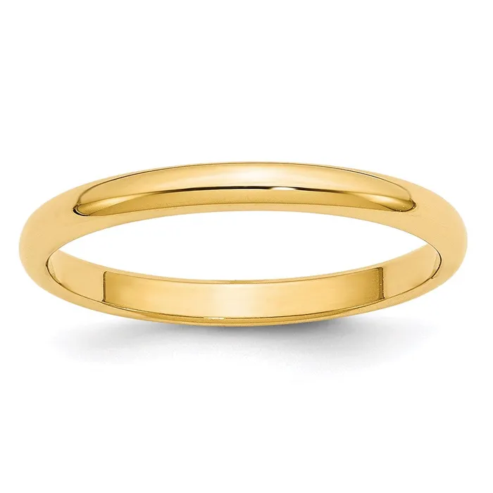 Solid 14K Yellow Gold 25mm Half Round MensWomens Wedding Band Ring Size 7 Goldia Rings Solid 14K Yellow Gold 25mm Half Round MensWomens Wedding Band Ring Size 7 Goldia Rings