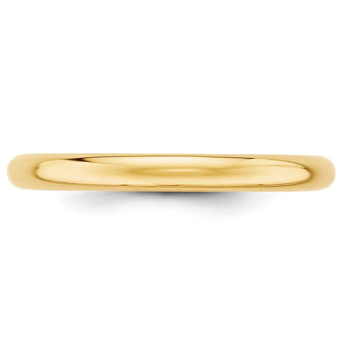 Solid 14K Yellow Gold 25mm Half Round MensWomens Wedding Band Ring Size 7 Goldia Rings Solid 14K Yellow Gold 25mm Half Round MensWomens Wedding Band Ring Size 7 Goldia Rings