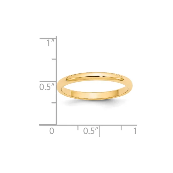 Solid 14K Yellow Gold 25mm Half Round MensWomens Wedding Band Ring Size 7 Goldia Rings Solid 14K Yellow Gold 25mm Half Round MensWomens Wedding Band Ring Size 7 Goldia Rings