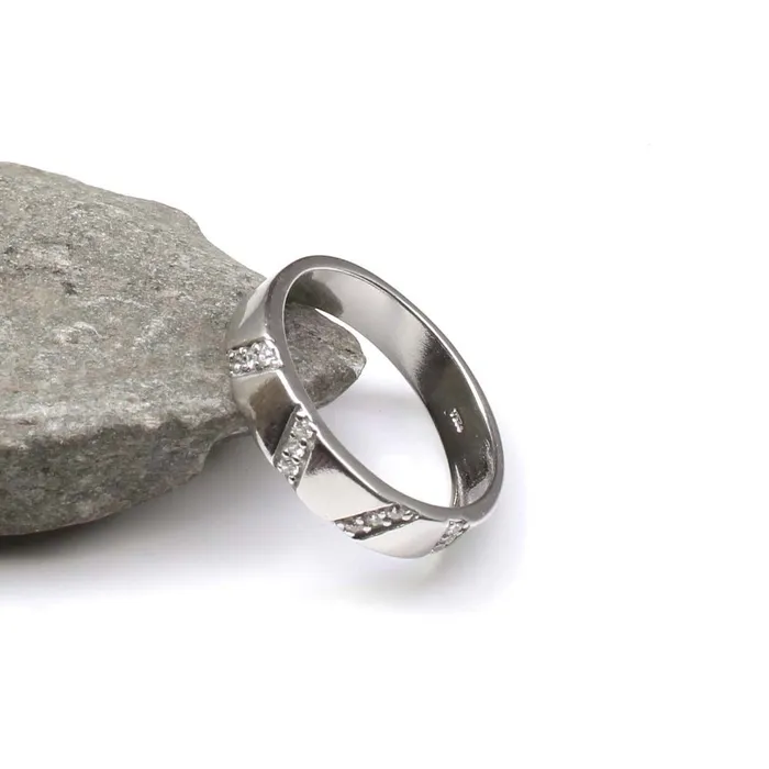 Karizma Jewels Real solid Sterling Silver White CZ Mens finger ring Rings Karizma Jewels Real solid Sterling Silver White CZ Mens finger ring Rings