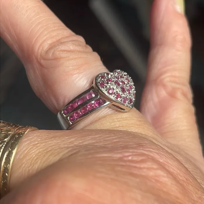 Rings Vintage Paris Jewelry Ruby Heart Ring Sterling Silver Vintage Rings Vintage Paris Jewelry Ruby Heart Ring Sterling Silver Vintage