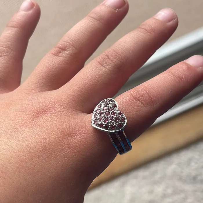 Rings Vintage Paris Jewelry Ruby Heart Ring Sterling Silver Vintage Rings Vintage Paris Jewelry Ruby Heart Ring Sterling Silver Vintage