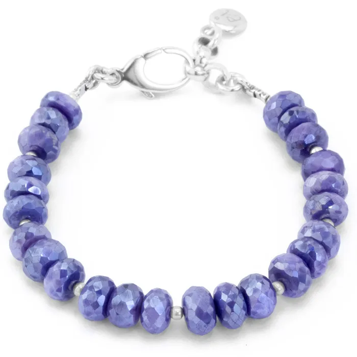Elisa Ilana Bracelets The Goddess Collection Small Purple Coated Moonstone Bracelet Elisa Ilana Bracelets The Goddess Collection Small Purple Coated Moonstone Bracelet