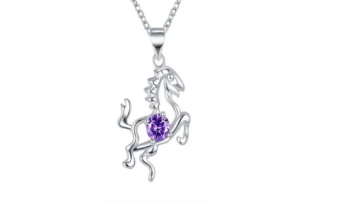 Necklaces Silver Plated Fashion Nice Horse Pendant Necklace sparklingselections Necklaces Silver Plated Fashion Nice Horse Pendant Necklace sparklingselections