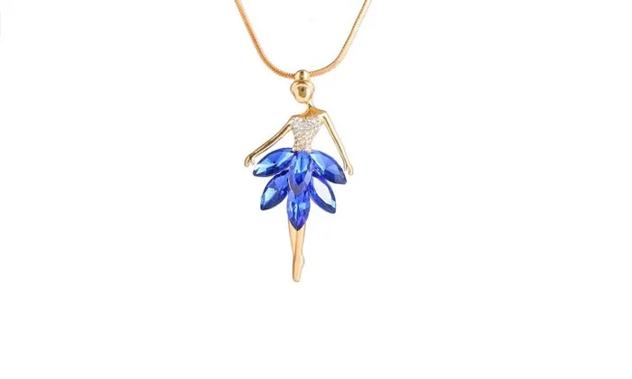 Necklaces sparklingselections Cute Dancer Charms Crystal Pendant Necklace
