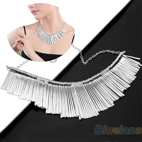 Necklaces sparklingselections Metal Multilayer Chain Tassel Choker Bib Necklace 02I4 Necklaces sparklingselections Metal Multilayer Chain Tassel Choker Bib Necklace 02I4