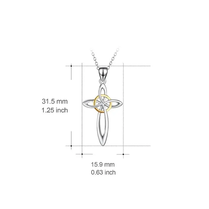 Necklaces sparklingselections Silver Cross Pendant Necklace For Women Necklaces sparklingselections Silver Cross Pendant Necklace For Women