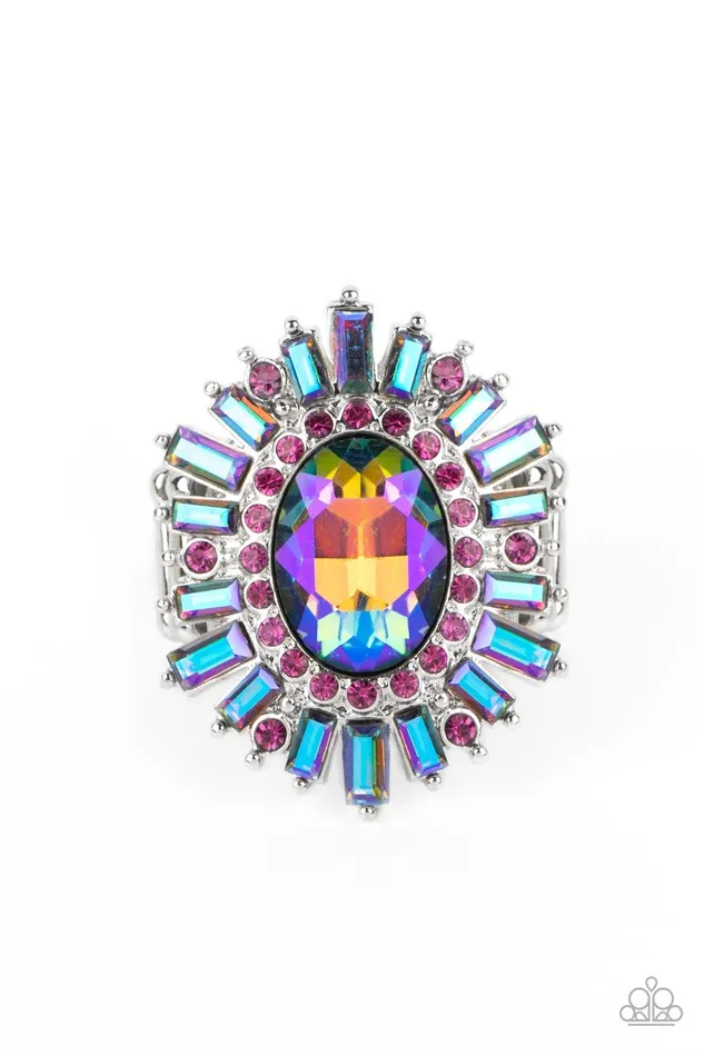 Astral Attitude Pink Ring Jewelry by Bretta Paparazzi Accessories Rings