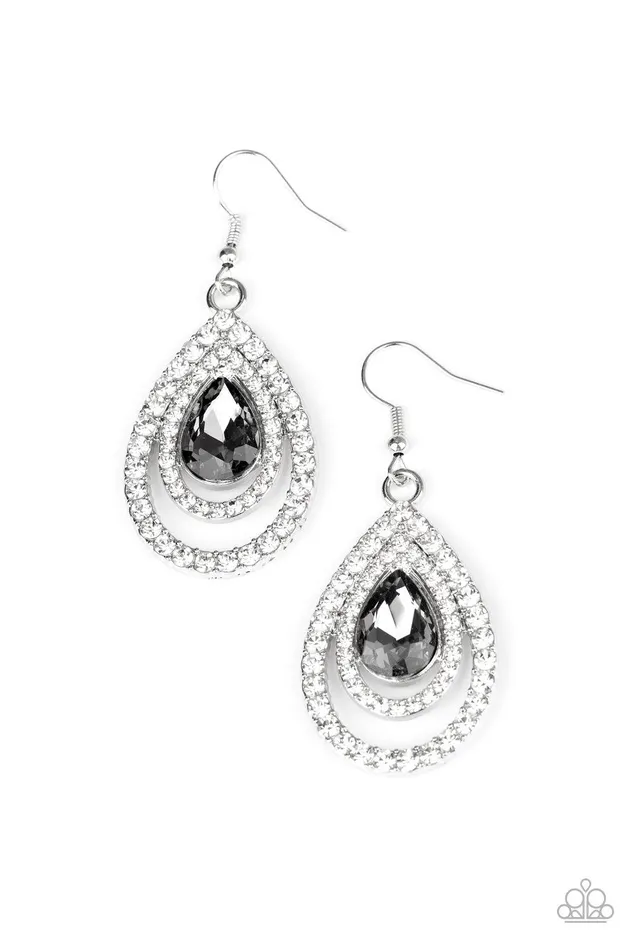 Paparazzi Accessories Earrings So The Story GLOWS Silver Earrings Jewelry by Bretta