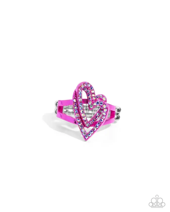 Paparazzi Accessories Rings Hybrid Heart Pink Ring Jewelry by Bretta
