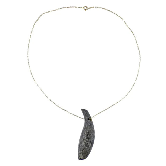 Tiffany Co Necklaces Tiffany Co Gehry Fish Jade Gold Pendant Necklace