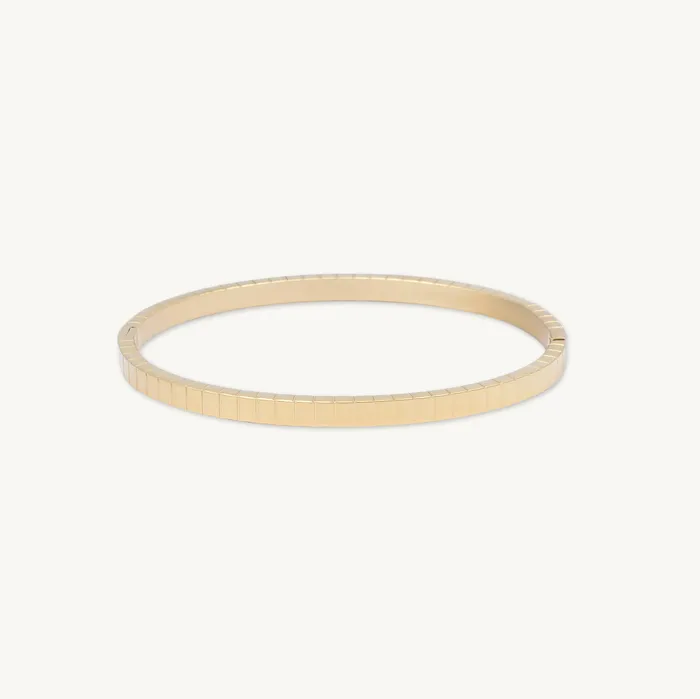 Bracelets Camile Stone Ridges Hinged Bangle Bracelet
