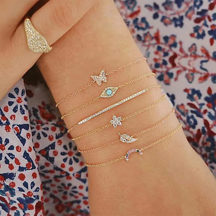 Bracelets Ellie Sage Positive Vibes Bracelet Stack