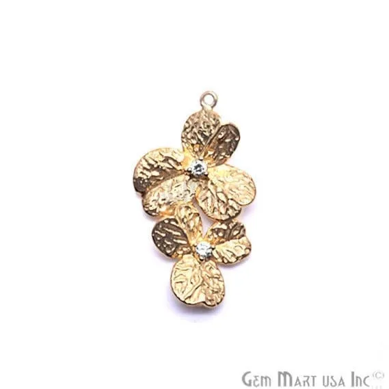 Bracelets GemmartUSA Orchid Charms Diamond CZ Pave Gold Plated Charm for Bracelet Pendants Necklace CHCZ40225 Bracelets GemmartUSA Orchid Charms Diamond CZ Pave Gold Plated Charm for Bracelet Pendants Necklace CHCZ40225