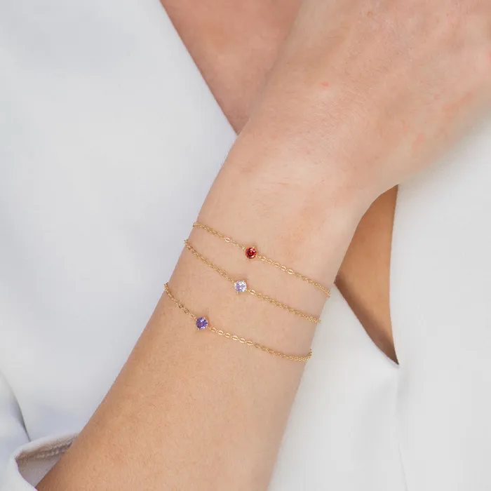 Camile Stone Bracelets Classic Birthstone Bracelet February