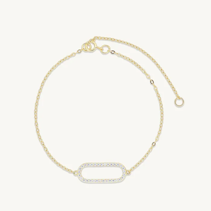 Camile Stone Bracelets Curved Bar Sapphire Bracelet