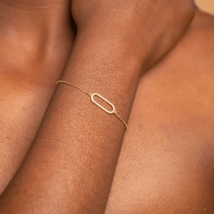 Camile Stone Bracelets Curved Bar Sapphire Bracelet Camile Stone Bracelets Curved Bar Sapphire Bracelet