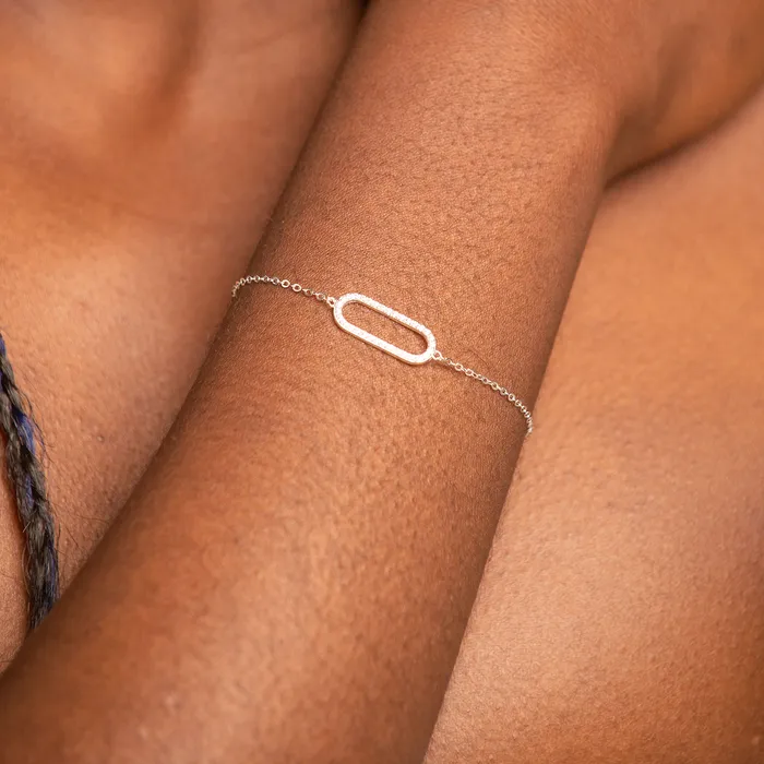 Camile Stone Bracelets Curved Bar Sapphire Bracelet Camile Stone Bracelets Curved Bar Sapphire Bracelet