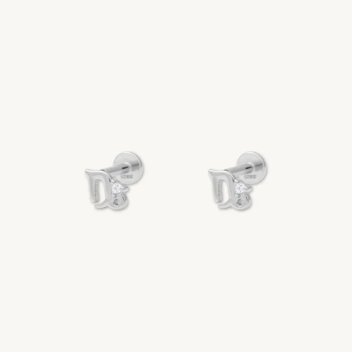 Camile Stone Earrings Capricorn Zodiac Star Sign Flat Back Earrings