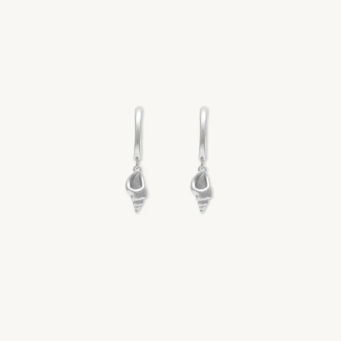 Camile Stone Earrings Shell Huggie Hoop Earrings Camile Stone Earrings Shell Huggie Hoop Earrings