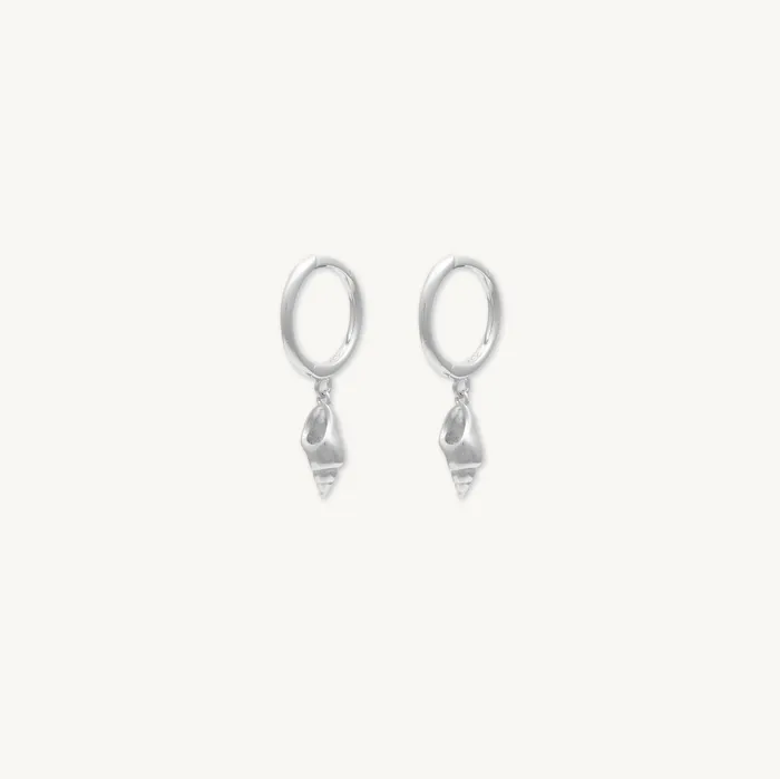 Camile Stone Earrings Shell Huggie Hoop Earrings Camile Stone Earrings Shell Huggie Hoop Earrings