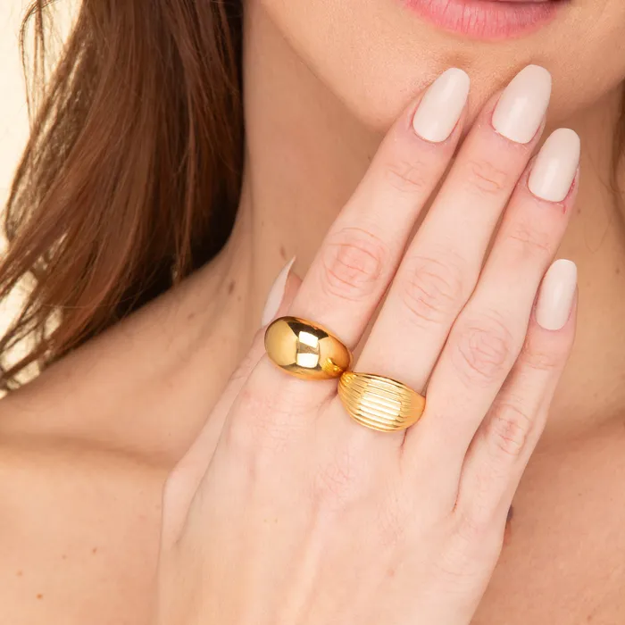 Camile Stone Rings Statement Dome Ring