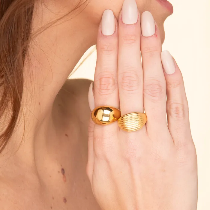 Camile Stone Rings Statement Dome Ring