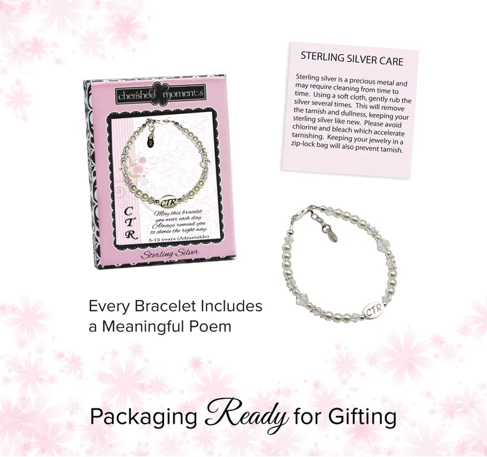 Cherished Moments Bracelets CTR Bracelet White Pearl for Girls Cherished Moments Bracelets CTR Bracelet White Pearl for Girls