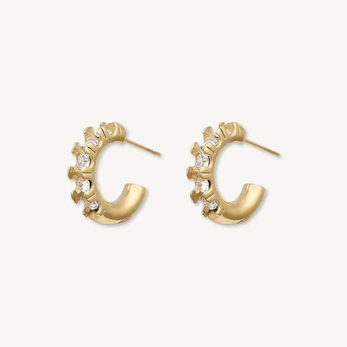 Earrings Camile Stone Gracie Zirconia Huggie Earrings