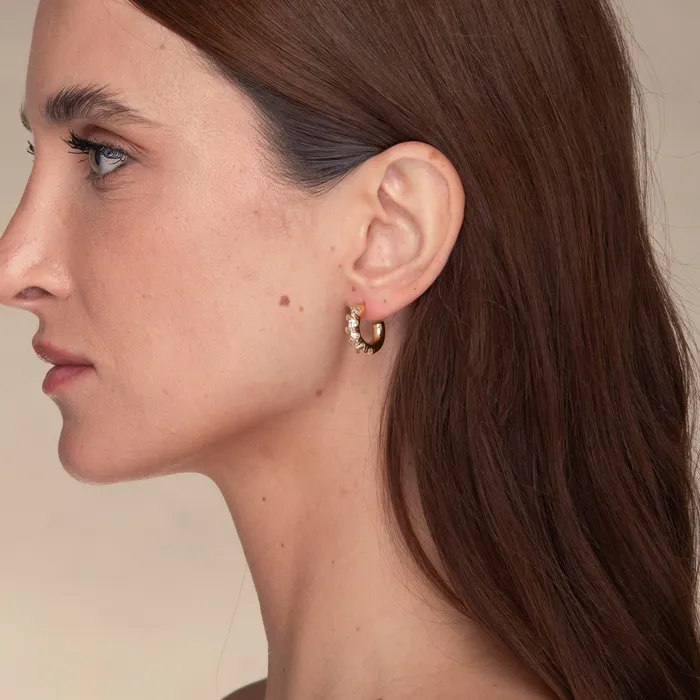 Earrings Camile Stone Gracie Zirconia Huggie Earrings
