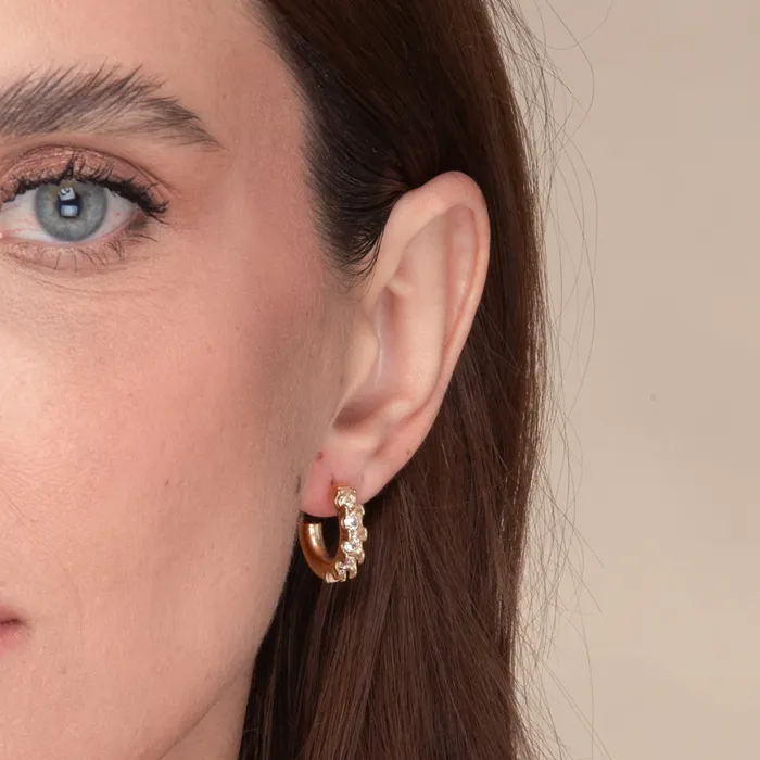 Earrings Camile Stone Gracie Zirconia Huggie Earrings