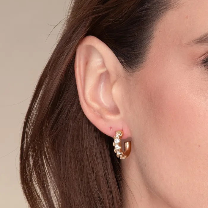 Earrings Camile Stone Gracie Zirconia Huggie Earrings