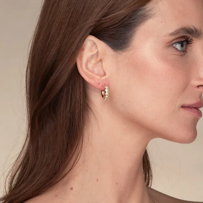 Earrings Camile Stone Gracie Zirconia Huggie Earrings