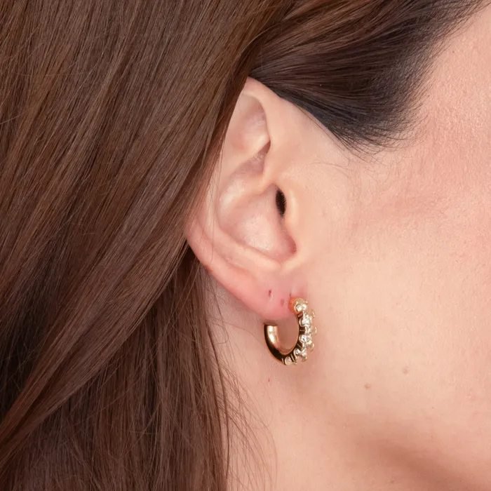 Earrings Camile Stone Gracie Zirconia Huggie Earrings