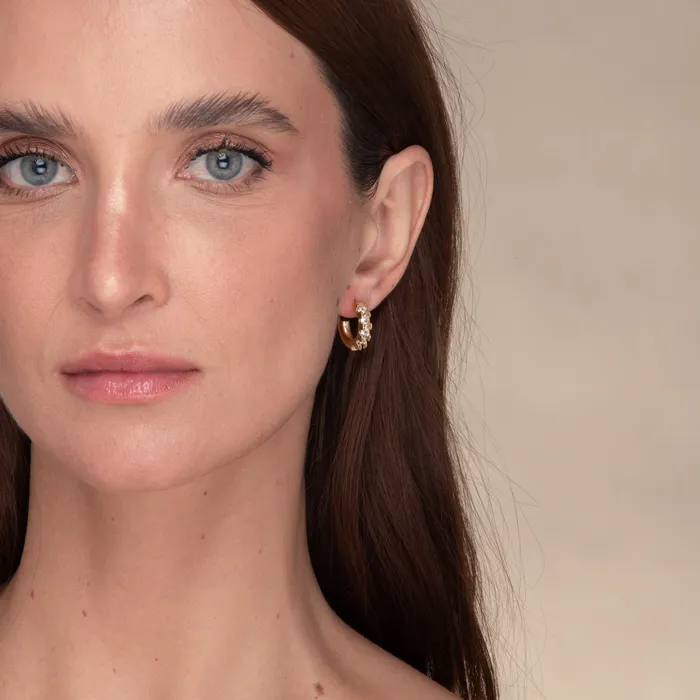 Earrings Camile Stone Gracie Zirconia Huggie Earrings
