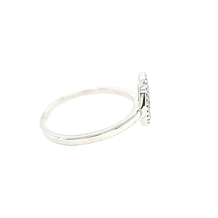 Ella Stein Rings Ella Stein SS Diamond Crescent Moon Ring SI1982
