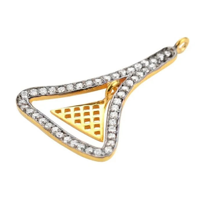 GemmartUSA Bracelets Cubic Zircon Pave Fancy Gold Vermeil Charm For Bracelet Pendants GemmartUSA Bracelets Cubic Zircon Pave Fancy Gold Vermeil Charm For Bracelet Pendants