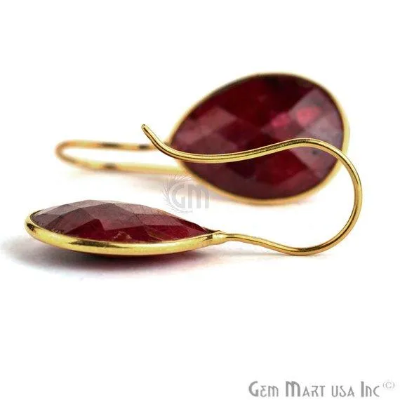 GemMartUSA Earrings Pear Shape 21x16mm Gold Plated Gemstone Hook Earrings Pick your Gemstone 900172 GemMartUSA Earrings Pear Shape 21x16mm Gold Plated Gemstone Hook Earrings Pick your Gemstone 900172